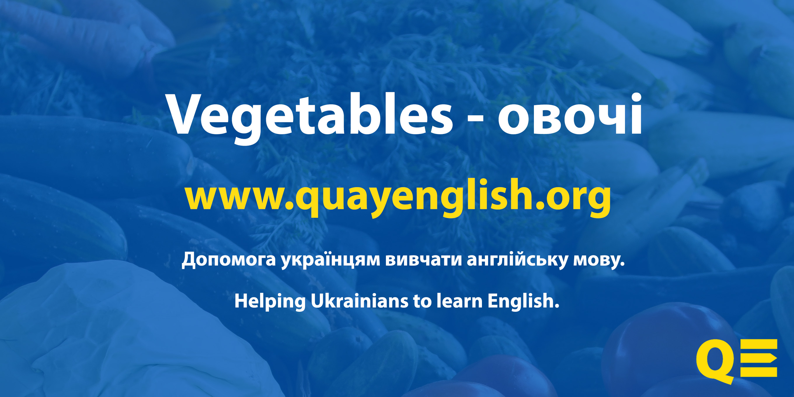Vegetables овочі Vocabulary Quay English